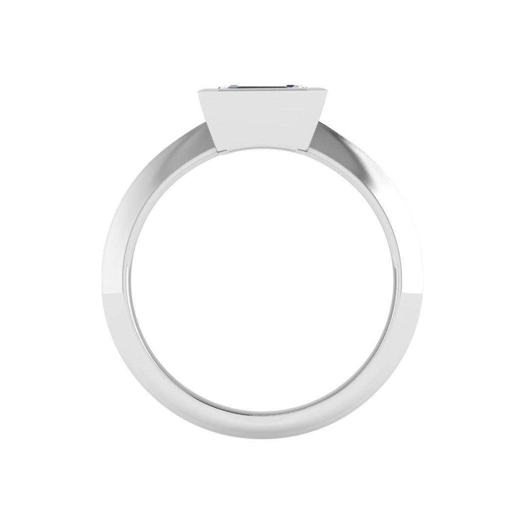 Korman Signature Arya Bezel East West Solitaire Engagement Ring Setting